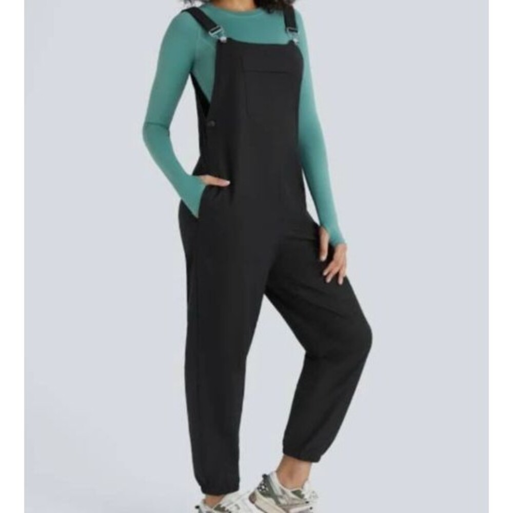 Halara Black Water Repellent Hiking Camping Outdoor Jogger Overalls Size Medium